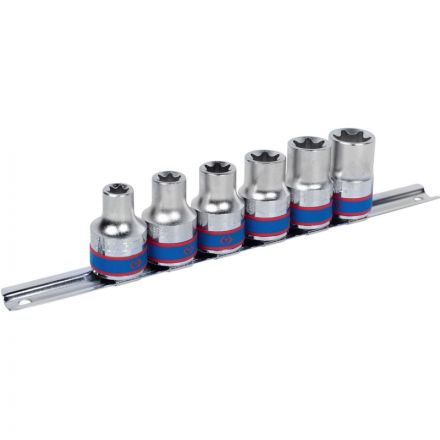 Набор торцевых головок 1/2, TORX Е-стандарт,E10-E20, 6 предметов,KING TONY