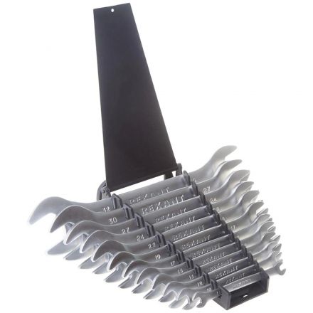 Набор ключей рожковых 12 предм. 6-32мм CrV, зерк. хромир. REXANT 12-5845