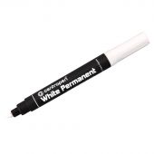 Маркер перманентный Centropen "8586" белый, пулевидный, 2,5мм блистер