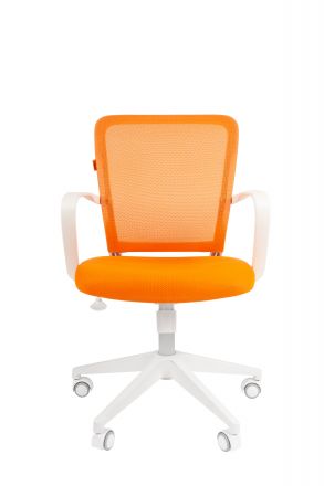 Офисное кресло Chairman 698 Россия белый пластик TW-16/TW-66 оранжевый