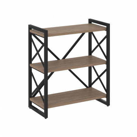 Loft Стеллаж на регулируемых опорах-3 полки VR.L-MST.O-3.8 Дуб аризона/Чёрный металл 800*400*910