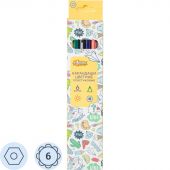 Карандаши цветные 6цв. 6-гран №1School Отличник пласт.корпус Карандаши цветные 6цв. 6-гран №1School Отличник пласт.корпус