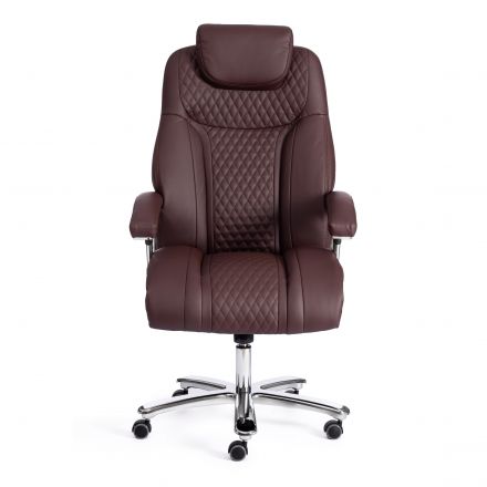 Кресло Tetchair Trust (max) кож/зам, коричневый/коричневый стеганный/коричневый, 36-36/36-36/6/36-36/06