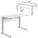 Стол-парта 2-местный регулируемый СУТ.55, 1200х500х640-780 мм, рост 4-6, серый каркас, ЛДСП белая