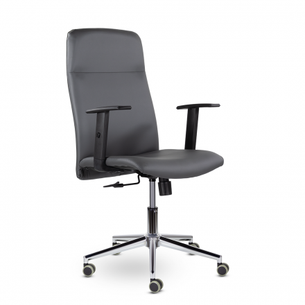 Кресло М-903 Софт хром Ср S-0422 (темно-серый) Кресло М-903 Софт хром Ср S-0422 (темно-серый)