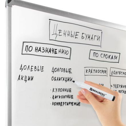 Маркер стираемый для белой доски ЧЕРНЫЙ, BRAUBERG "ULTRA WHITEBOARD MARKER", 3 мм, с клипом, 152634