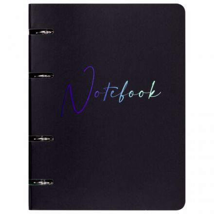 Тетрадь на кольцах А5 160х212 мм, 120 листов, картон, выборочный лак, клетка, BRAUBERG, "Notebook", 404732 Тетрадь на кольцах А5 160х212 мм, 120 листов, картон, выборочный лак, клетка, BRAUBERG, "Notebook", 404732