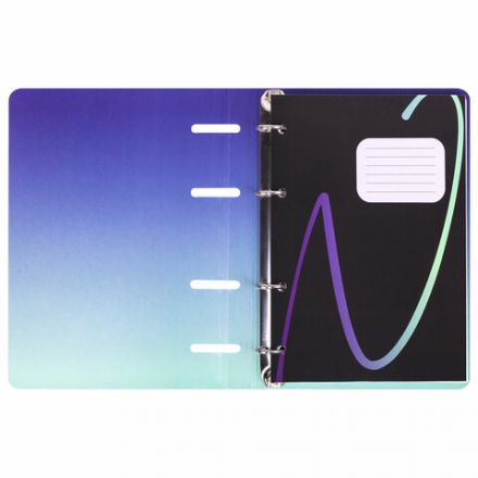 Тетрадь на кольцах А5 160х212 мм, 120 листов, картон, выборочный лак, клетка, BRAUBERG, "Notebook", 404732 Тетрадь на кольцах А5 160х212 мм, 120 листов, картон, выборочный лак, клетка, BRAUBERG, "Notebook", 404732