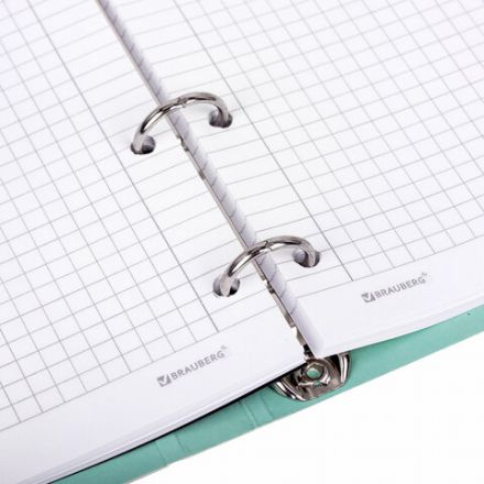 Тетрадь на кольцах А5 160х212 мм, 120 листов, картон, выборочный лак, клетка, BRAUBERG, "Notebook", 404732 Тетрадь на кольцах А5 160х212 мм, 120 листов, картон, выборочный лак, клетка, BRAUBERG, "Notebook", 404732