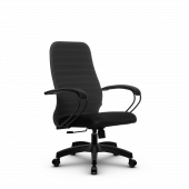 Кресло Метта SU-CP-10P темно-серое/черное Pl