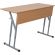 Парта MET_Комус Стол ученический 2-местный 3-7р.г. бук/серый