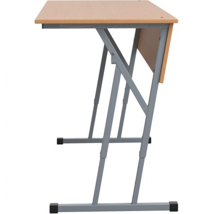 Парта MET_Комус Стол ученический 2-местный 3-7р.г. бук/серый