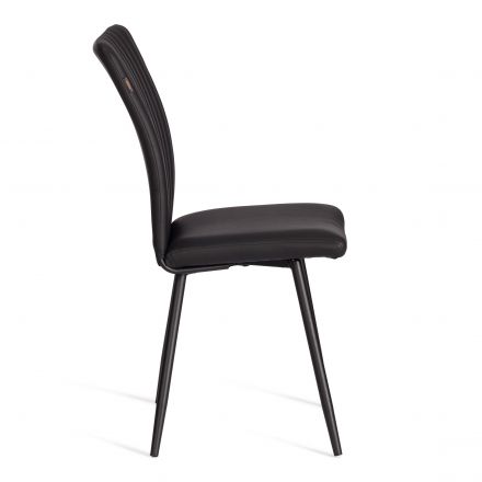 Стул обеденный Monte Carlo TREND, экокожа, черная, 49х51х93 см