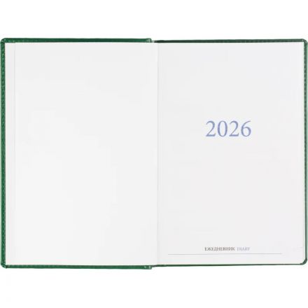 Ежедневник датированный 2026, зелен, А5, 148x218 мм, 352 стр,АТТАСНЕ Agenda