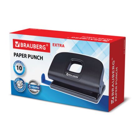 Дырокол BRAUBERG "Extra", до 10 листов, черный, 229090 Дырокол BRAUBERG "Extra", до 10 листов, черный, 229090