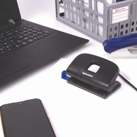 Дырокол BRAUBERG "Extra", до 10 листов, черный, 229090 Дырокол BRAUBERG "Extra", до 10 листов, черный, 229090