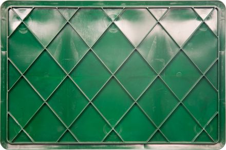 Ящик 600х400х140 мм дно сплош.стенки перф.с ручками зеленый морозостойкий