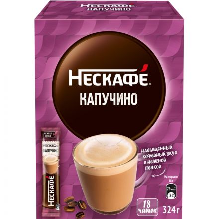Кофе Nescafe Classic Cappuccino раств., шоу-бокс, 18гх18шт/уп