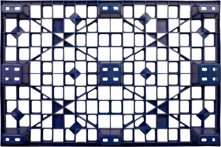 Паллет 1200х800х160 мм (перфорированный на 9 ножках вкладываемый) синий