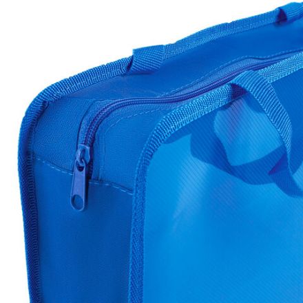 Папка на молнии с ручками ПИФАГОР, А4, 1 отделение, пластик, 75 мм, синяя, 228233