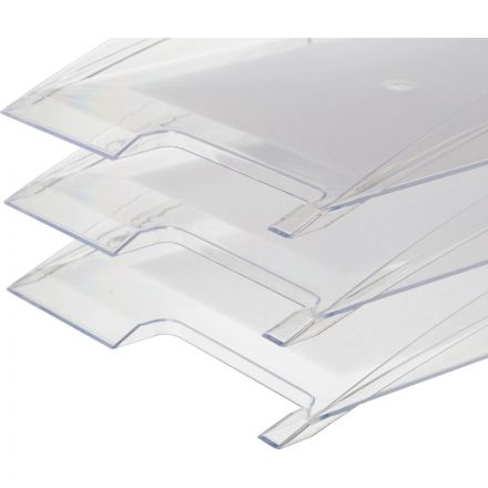 Лоток для бумаг горизонтальный Attache City прозрачный