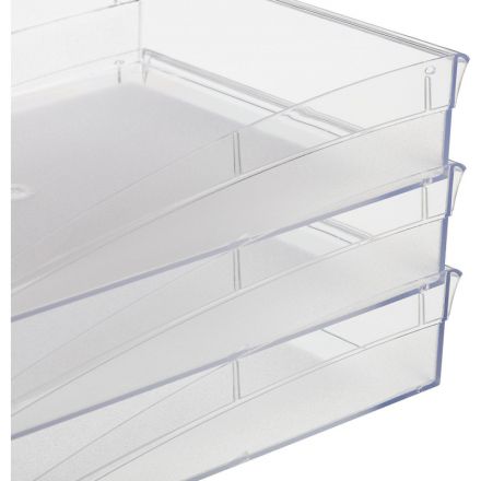 Лоток для бумаг горизонтальный Attache City прозрачный