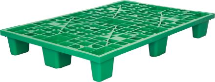 Паллет 1200х800х160 мм (перфорированный на 9 ножках вкладываемый) зеленый
