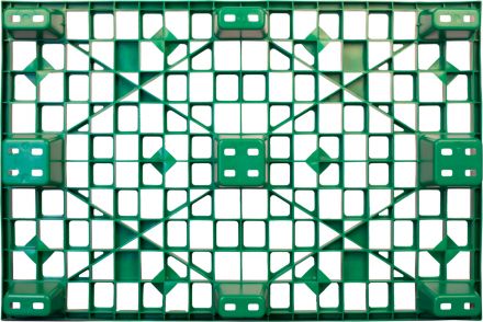 Паллет 1200х800х160 мм (перфорированный на 9 ножках вкладываемый) зеленый