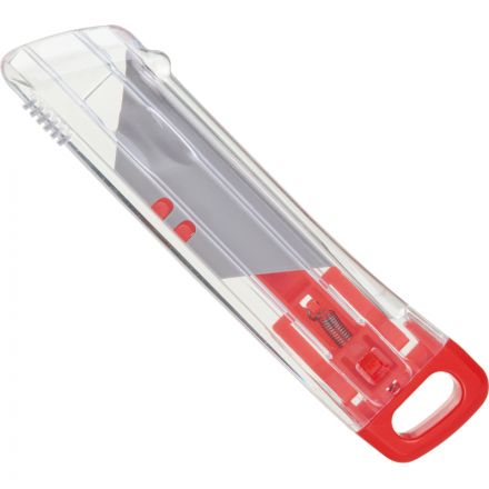 Нож безопасный TOPFORT с фикс. 19мм шир.трапец.+д/вскр.упак.матер,ABS+TPR