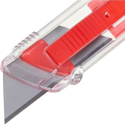 Нож безопасный TOPFORT с фикс. 19мм шир.трапец.+д/вскр.упак.матер,ABS+TPR