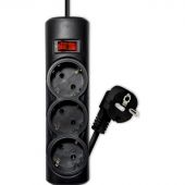 Сетевой фильтр PROGIX PG339 3р/10м/2,2кВт/10А заземление, черный,ПВС 3х0.75