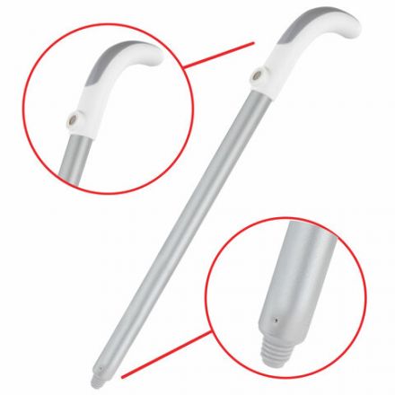 Совок для мусора с черенком 84 см + щетка с телескопическим черенком 63-108 см, магнитное крепление, бело-серый, DASWERK (ДАСВЕРК), 608950