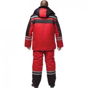 Костюм рабочий зимний муж з03-КПК красн/чер (р.48-50) 182-188
