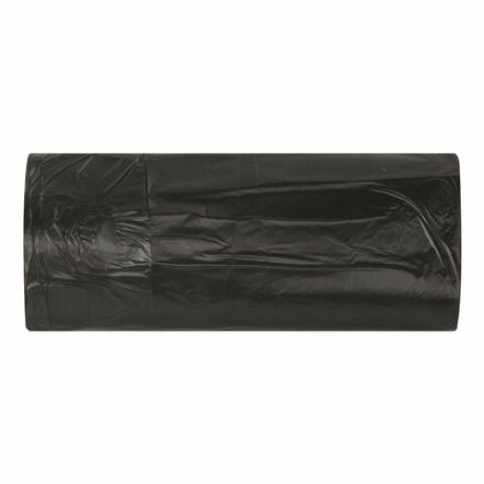 Мешки для мусора 30 л черные в рулоне 30 шт., ПНД 10 мкм, 50х60 см, ЛЮБАША, 608090