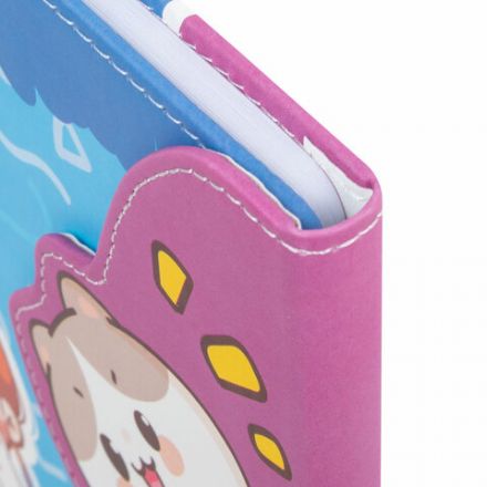 Дневник 1-11 класс 48 л., кожзам (твердая), магнитный клапан, ЮНЛАНДИЯ, "Девочка и котики", 106928