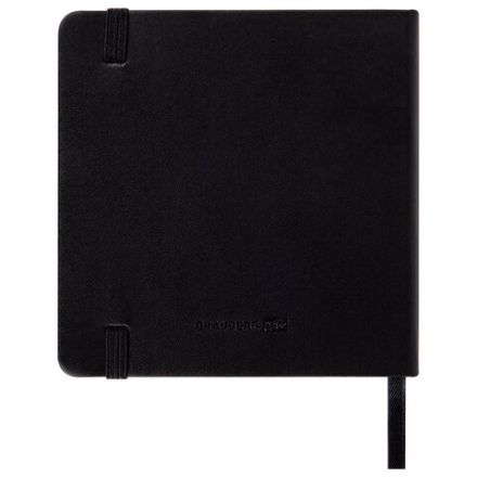 Скетчбук, слоновая кость+белая 140 г/м2, 120х120 мм, 80 л., КОЖЗАМ, резинка, BRAUBERG ART CLASSIC, черный, 116872