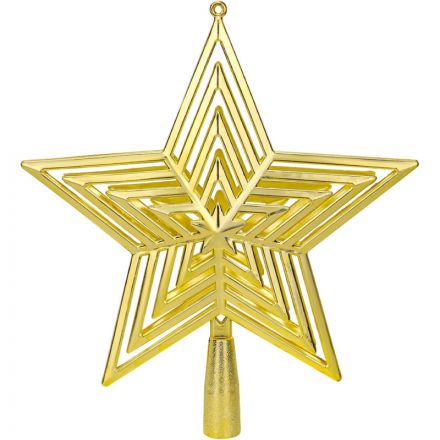 Верхушка на елку Звезда, золотая, 23 см НУ-4399