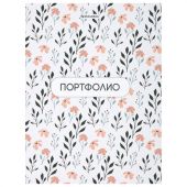 Папка-портфолио универсальная, 4 кольца, 20 файлов, 7БЦ матовая, BRAUBERG "Flowers", 117556