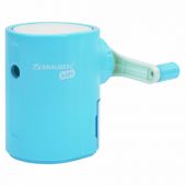 Точилка механическая BRAUBERG KIDS, для простых и цветных карандашей, корпус голубой, крепление к столу, 272005