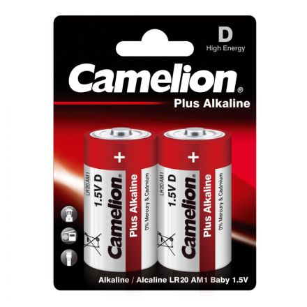 Батарейка Camelion Plus Alkaline 2шт/бл (LR20-BP2, 1.5В) (1654) Батарейка Camelion Plus Alkaline 2шт/бл (LR20-BP2, 1.5В) (1654)