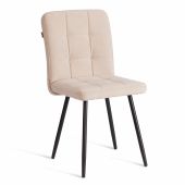 Стул обеденный Medeo LT, флок , бежевый/черный, 7, 45х56х89 см