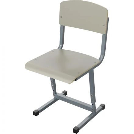 Стул ученический MET_Комус Мебель 3-5р.г. серый/серый New