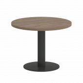 Home Office Стол журнальный круглый VR.SP-5-60.1G Дуб аризона/Антрацит металл 600*600*453