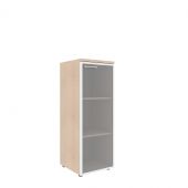 Шкаф колонка со стеклянной дверью в алюминиевой раме (R) и топом XMC 42.7(R) Бук Тиара 432х432х1190 Шкаф колонка со стеклянной дверью в алюминиевой раме (R) и топом XMC 42.7(R) Бук Тиара 432х432х1190