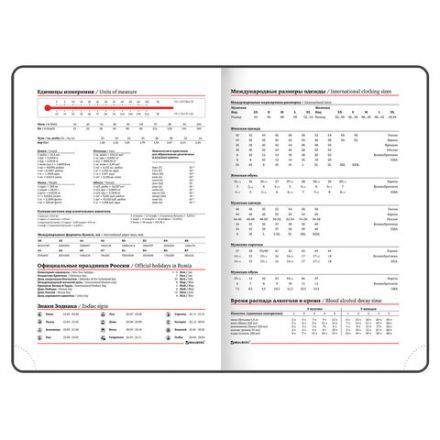 Ежедневник недатированный А5 138х213 мм BRAUBERG "Rainbow" под кожу, 136 л., красный, 111667