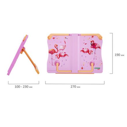 Подставка для книг и учебников BRAUBERG KIDS "Flamingo", регулируемый наклон, ABS-пластик, 238061 Подставка для книг и учебников BRAUBERG KIDS "Flamingo", регулируемый наклон, ABS-пластик, 238061