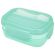 Ланч-бокс контейнер, 3 секции, 8 отделений, 1,9 л, ложка, вилка, нож, 10х21х14 см, мятный, JOYLUX (ДЖОЙЛЮКС), 609350