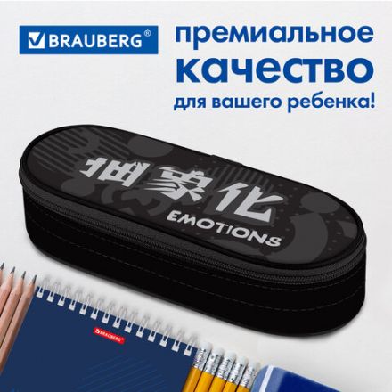 Пенал-футляр BRAUBERG, 1 отделение, органайзер, полиэстер, 22x9x5 см, "Emotions", 271588 Пенал-футляр BRAUBERG, 1 отделение, органайзер, полиэстер, 22x9x5 см, "Emotions", 271588