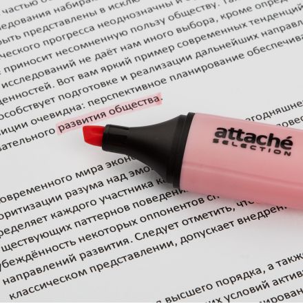 Маркер текстовыделитель Attache Selection Pastel 1-5 мм розовый