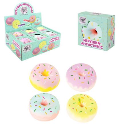 Игрушка-антистресс "ПОНЧИК", 8 см, ассорти, 4 цвета, дисплей, JOLLY JOT (ДЖОЛЛИ ДЖОТ), 665795 Игрушка-антистресс "ПОНЧИК", 8 см, ассорти, 4 цвета, дисплей, JOLLY JOT (ДЖОЛЛИ ДЖОТ), 665795